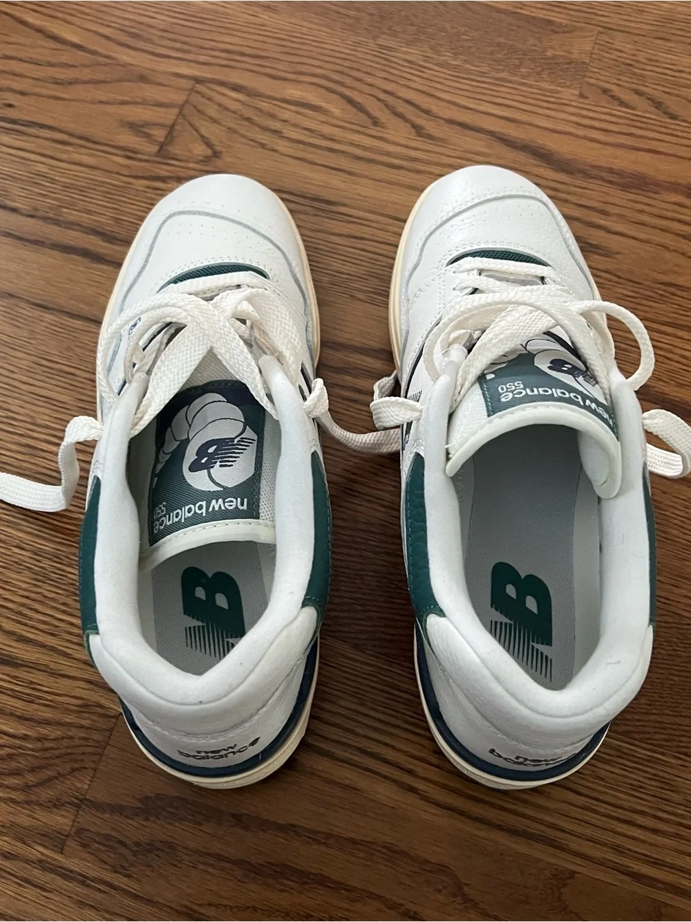 New Balance 550 x Aimé Leon Dore Sneakers in a White and Green